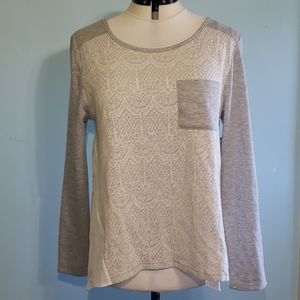 Lace and sheer shirt